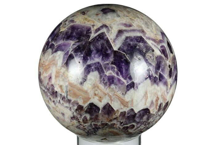 Polished Chevron Amethyst Sphere - Brazil #182962